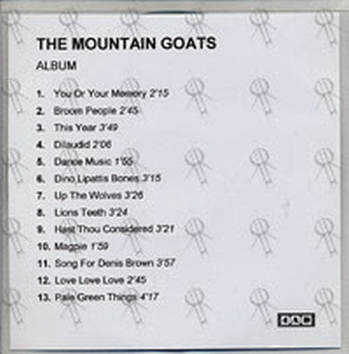 MOUNTAIN GOATS-- THE - The Mountain Goats - 1