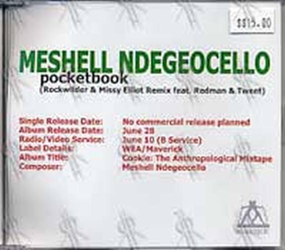 NDEGEOCELLO-- MESHELL - Pocketbook (Rockwilder &amp; Missy Elliot remix feat. Redman &amp; Tweet) - 1