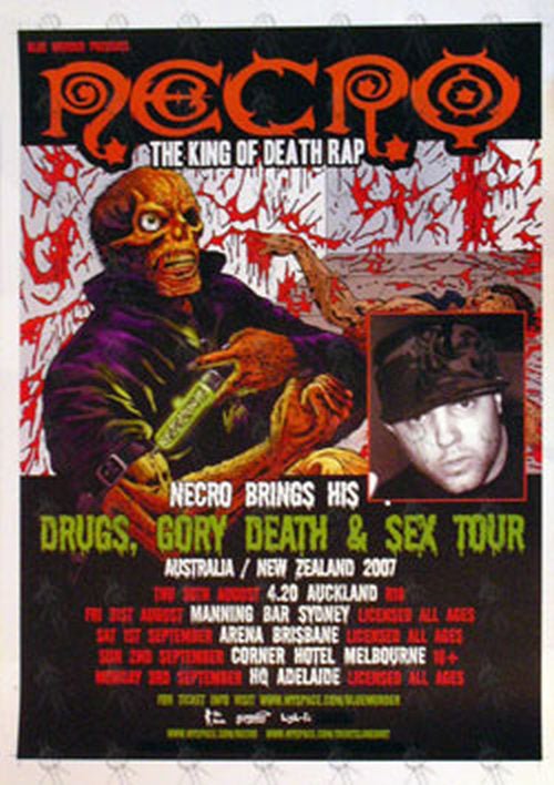 NECRO - 2007 Australian / New Zealand Tour Poster - 1