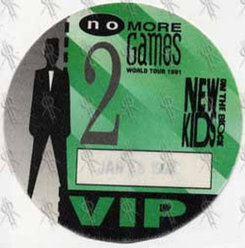 NEW KIDS ON THE BLOCK - &#39;No More Games&#39; 1991 World Tour V.I.P. Pass - 1