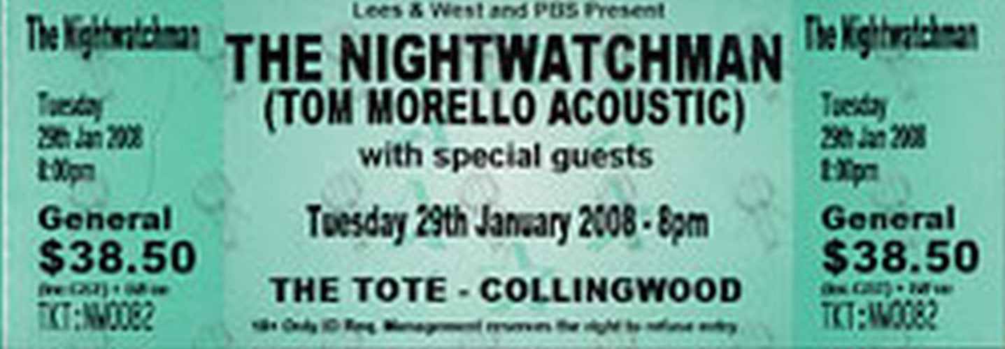 NIGHTWATCHMAN (TOM MORELLO)-- THE - Unused 'The Tote' Tuesday