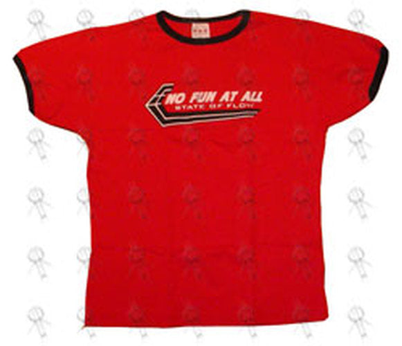 NO FUN AT ALL - Red 'State Of Flow' Bonds Style T-Shirt - 1