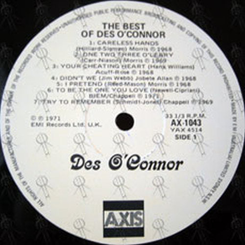 O&#39;CONNOR-- DES - The Best Of Des O&#39;Connor - 3