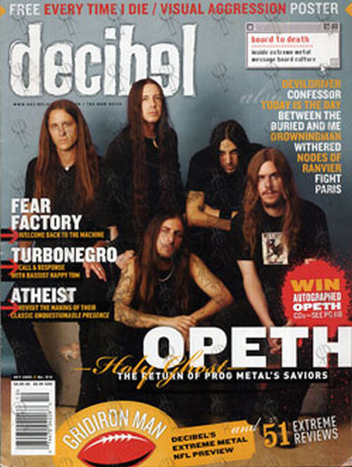 OPETH - 'Decibel' - October 2005 - Opeth On Cover - 1