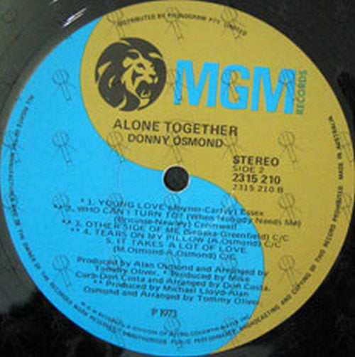 OSMOND-- DONNY - Alone Together - 3