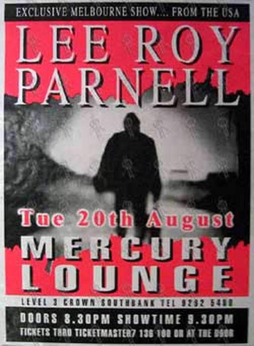 PARNELL-- LEE ROY - Mercury Lounge Melbourne -  Tuesday 20th August Show Poster - 1