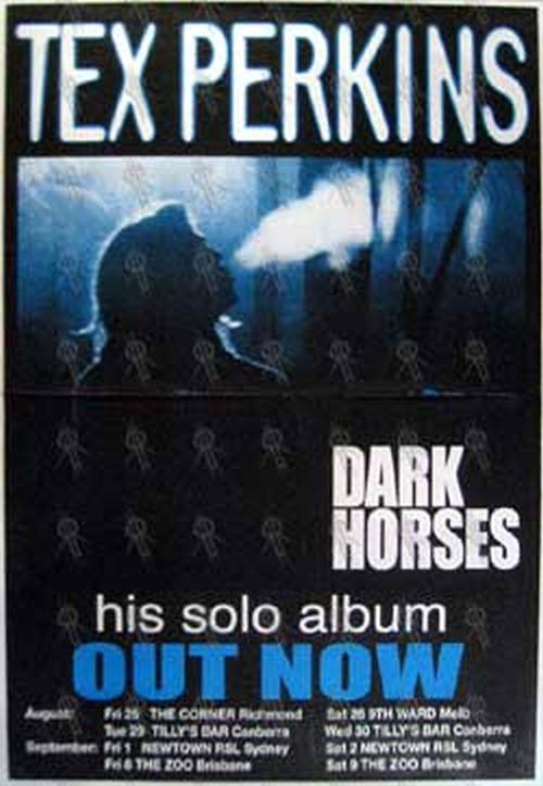 PERKINS-- TEX - &#39;Dark Horses&#39; Album / Tour Poster - 1