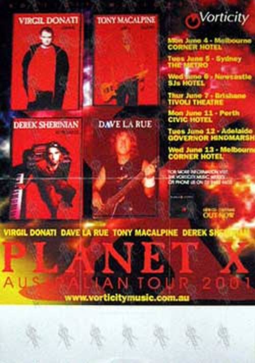 PLANET X - &#39;Australian Tour 2001&#39; Gig Poster - 1