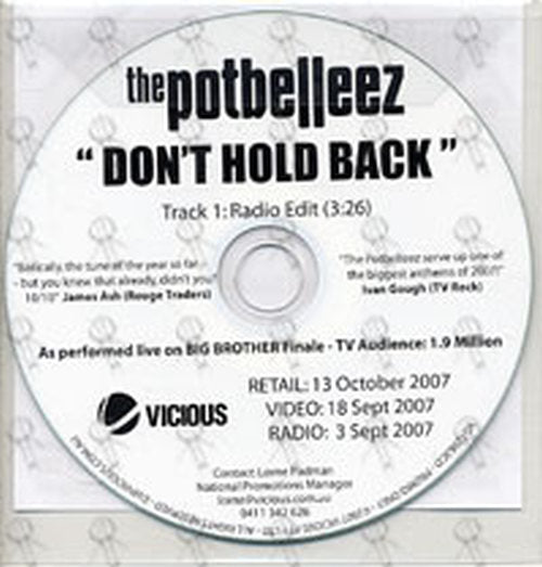 POTBELLEEZ-- THE - Don&#39;t Hold Back - 2