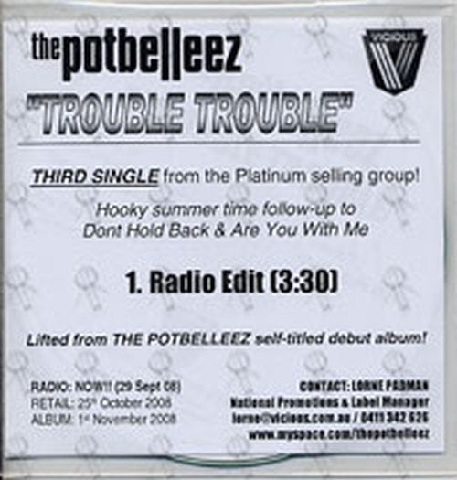 POTBELLEEZ-- THE - Trouble Trouble - 1