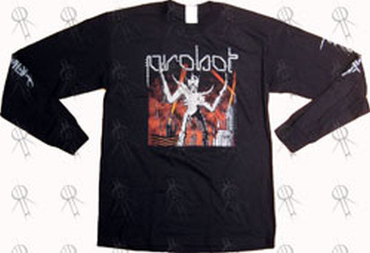 PROBOT - Black Flamebot City Design Long-Sleeved T-Shirt - 1