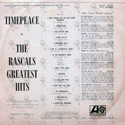 RASCALS-- THE - Timepeace: The Rascals Greatest Hits - 2