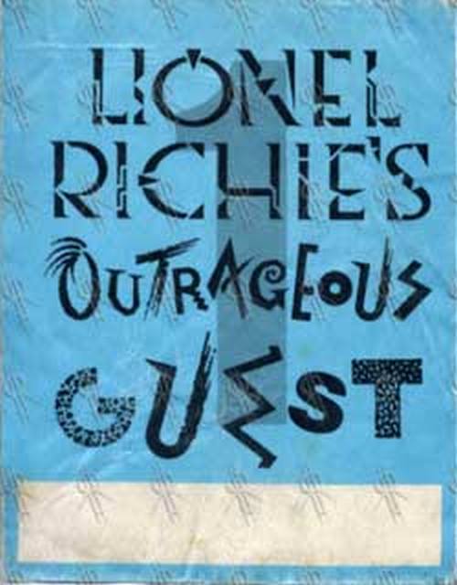 RICHIE-- LIONEL - 'Outrageous' Tour Guest Pass - 1