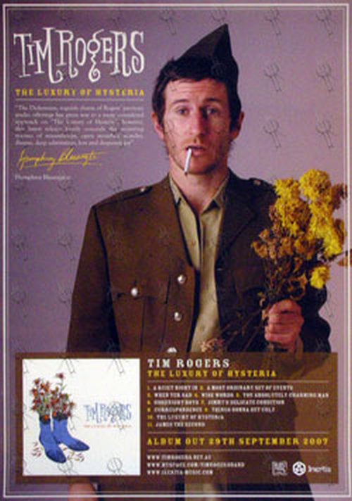 ROGERS-- TIM - &#39;The Luxury Of Hysteria&#39; Album Promo Display Poster - 1