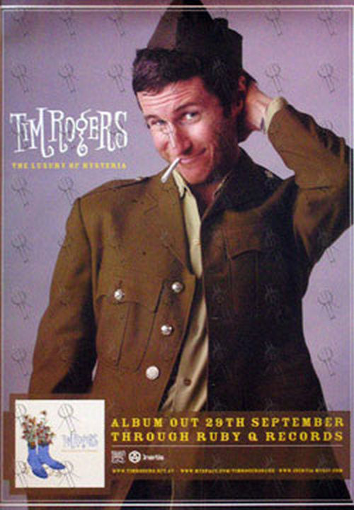 ROGERS-- TIM - &#39;The Luxury Of Hysteria&#39; Small Album Promo Poster - 1