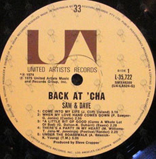 SAM AND DAVE - Back At &#39;Cha - 3