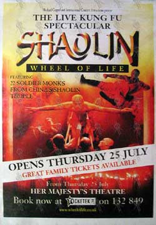 SHAOLIN WHEEL OF LIFE - 'Live Kung Fu Spectacular - Shaolin Wheel Of Life' Show Poster - 1