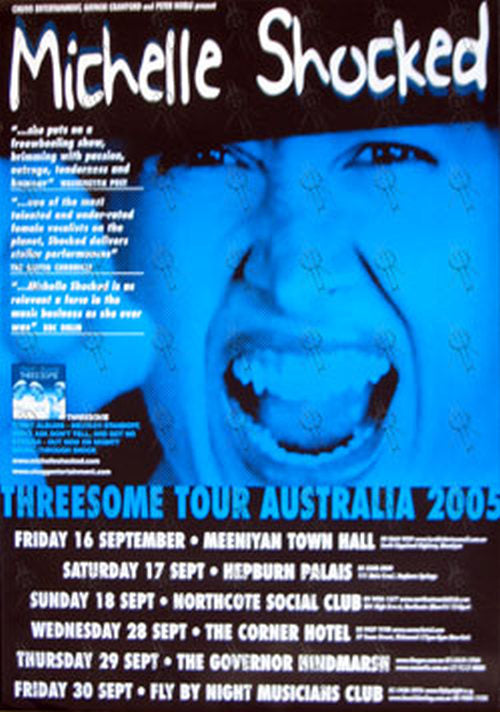 SHOCKED-- MICHELLE - Australian 2005 &#39;Threesome&#39; Tour Poster - 1