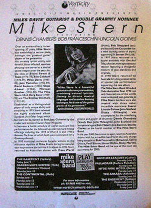 STERN-- MIKE - Australian Tour Pole Poster - 2