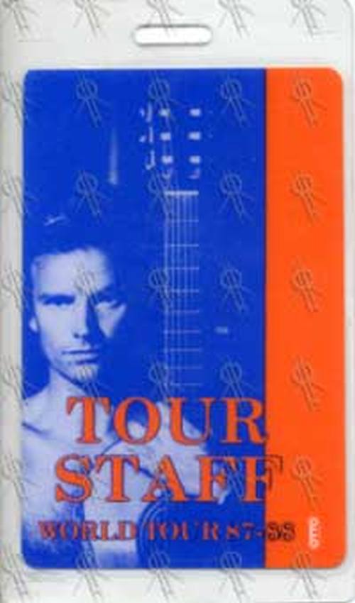 STING - 1987-88 World Tour Staff Laminate - 1