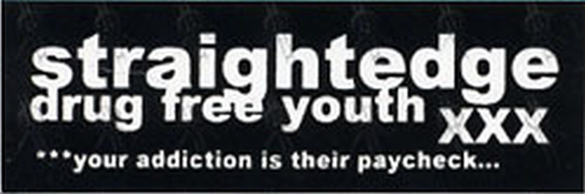 STRAIGHTEDGE - &#39;Straightedge Drug Free Youth&#39; Sticker - 1