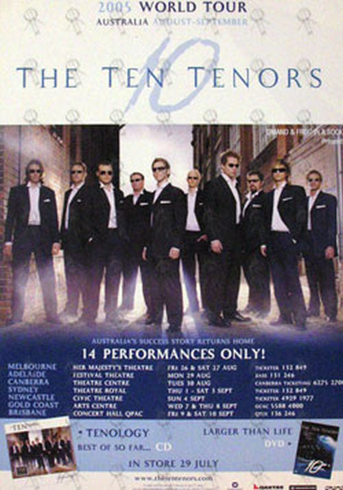 TEN TENORS-- THE - 2005 Australian Tour Poster - 1