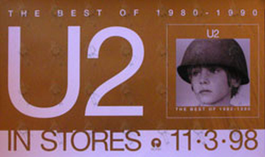 U2 - &#39;The Best Of 1980 - 1990&#39; Album Promo Poster - 1