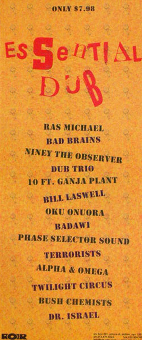 VARIOUS ARTISTS - &#39;Essential Dub&#39; Promo Poster - 1