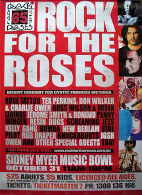 VARIOUS ARTISTS - Rock For The Roses Festival Poster - 1