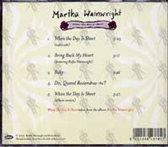 WAINWRIGHT-- MARTHA - When The Day Is Short - 2