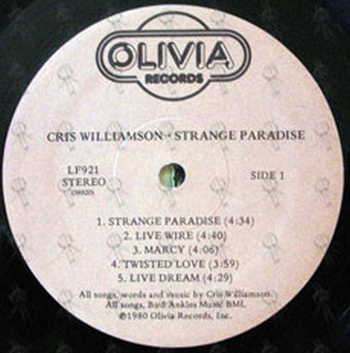 WILLIAMSON-- CRIS - Strange Paradise - 3