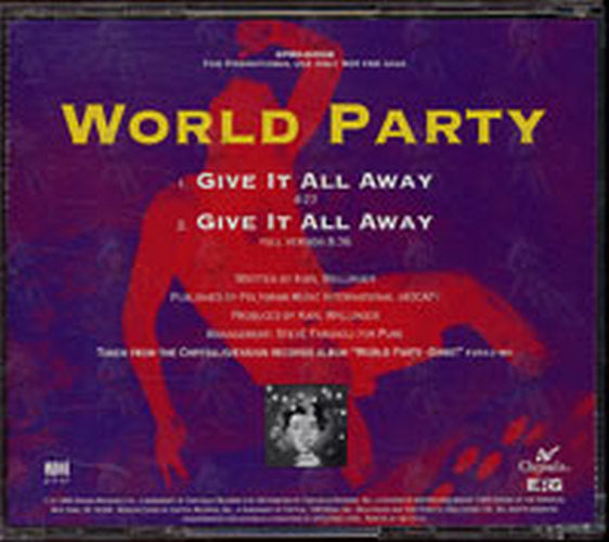 WORLD PARTY - Give It All Away - 2