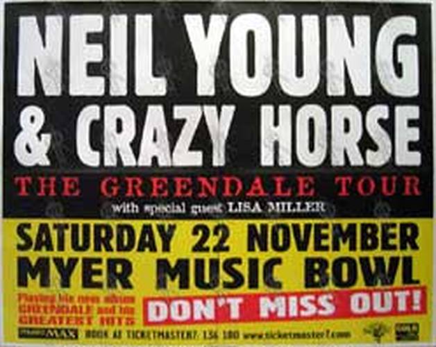 YOUNG-- NEIL &amp; CRAZYHORSE - Myer Music Bowl - Saturday 22nd December 2003 Show Poster - 1